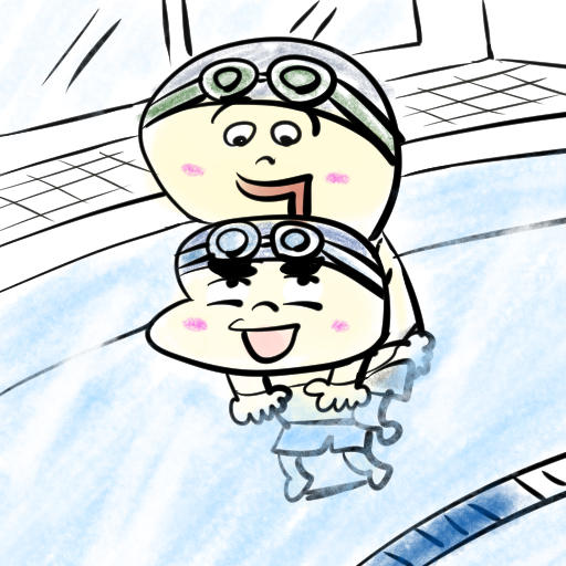 息子におんぶしてもらった