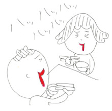 $父ちぼいの絵日記-笑う