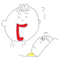 $父ちぼいの絵日記-大きな口